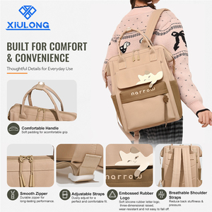 Mochila Cómoda OEM ODM para Mujer, con Cierre, Ligera, Antirrobo, con Múltiples Bolsillos, para la Universidad, para Mamás, Impermeable, de Gran Capacidad, para el Cuidado del Bebé - Product Image 5
