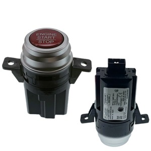Interrupteur à bouton-poussoir pour démarrage et arrêt du moteur, 12V, tête de dôme éclairée par anneau lumineux, pour Honda CRV 35881-T0A-G03 - Product Image 1