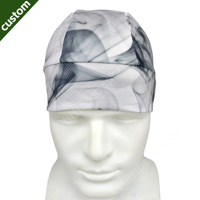 Bonnet personnalisé avec logo imprimé, doublure de casque, compression, motif vague Synaworld, en polyester respirant et ajustable pour le cyclisme et le ski en extérieur