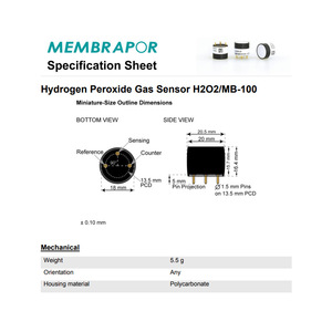 เซ็นเซอร์ก๊าซเมมบราพอร์ไฮโดรเจนเปอร์ออกไซด์ H2O2MB100 3 อิเล็กโทรดเคมีไฟฟ้า 0 100 ppm ตัวเรือนขนาดเล็ก - Product Image 3