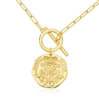 Kalung Liontin Bunga Mawar Cantik Berlapis Emas 18k Grosir Gemnel Brass, Hadiah Pesta, Laris Manis untuk Wanita