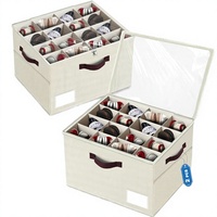 Organisateur de chaussures pliable avec couvercle transparent, séparateurs ajustables, 4 poignées, tissu Oxford 600D, boîte de rangement, convient pour 12 à 24 paires