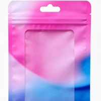 Sac d'emballage pour petits produits électroniques grand public, accessoires de smartphone, pochette à fermeture éclair avec fenêtre transparente, pochette autoportante