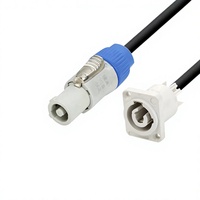 Connecteur aéronautique 3 broches, câble d'alimentation en PVC ignifuge, dédié aux lumières LED, éclairage de scène, projecteurs, audio