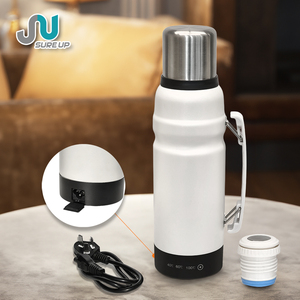 Termo eléctrico portátil de acero inoxidable de doble pared para viajes con 3 Ajustes de control de temperatura para mantener el calor - Product Image 1