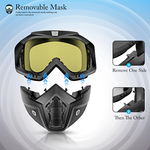 Lunettes de protection tout-terrain coupe-vent à monture intégrale pour moto et ski, résistantes aux éclaboussures, pour usage extérieur, fabriquées en Chine - Product Image 2