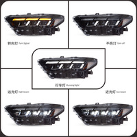 Ensemble de phares pour Ford Mustang 15-17, pour la modification de l'ensemble de phares de voiture Mustang à trois lentilles LED