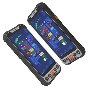 Tableta robusta 5,5 "móvil 4G computadora de mano Windows 10pro <span class=keywords><strong>PDA</strong></span> resistente con base de estación de acoplamiento lector de código de barras NFC Q501 - Product Image 1