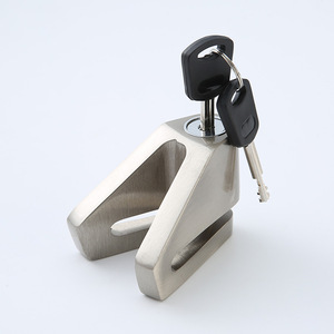 Antivol de disque de frein robuste argenté pour motos et cyclomoteurs - Product Image 4