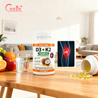 Complément alimentaire en gélules molles de vitamine D3 K2 MK7 10000 UI, marque privée OEM, pour le soutien immunitaire et la santé