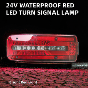 Feu arrière LED 24V rouge avec clignotant et feu stop pour remplacement de camion - Product Image 2