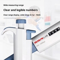 Pipette manuelle miniature réglable DLAB, distributeur numérique monocanal/multicanal