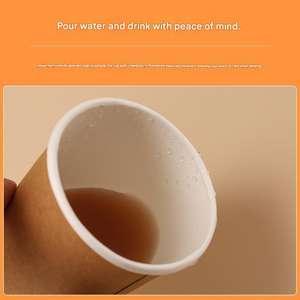 Gobelet à café arabe jetable de marque personnalisée, gobelet en papier, double paroi, résistant au chaud et au froid, gobelets en papier comestibles avec couvercles - Product Image 3