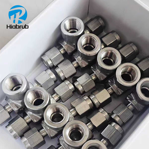 מחבר תלת-כיווני מרותך שטוח מפלדת אל-חלד 304, מחבר צינורות שמן בלחץ גבוה מרותך בקצה - Product Image 4