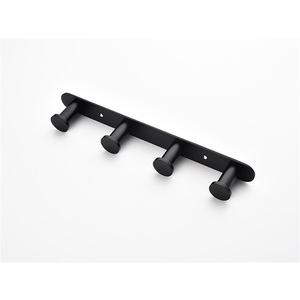Iron Matte <b>Black</b> Modern Wall Mounted Flexible Perforated Tool <b>Hook</b> for Bathroom Engineering - Product Image 1