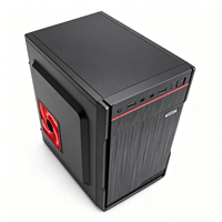 Caja de PC Micro ATX Mini ITX en Oferta, Chasis Compacto de 350 mm, 4 Ranuras PCI, Ventilación de Malla para HDD/SSD, 3 Ventiladores, Puertos USB/Audio, para Juegos