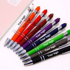 Stylo publicitaire personnalisé en métal avec pointe tactile, largeur d'écriture 0,5 mm, style professionnel/sportif, idéal pour cadeaux promotionnels - Product Image 1