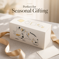 Boîte à tiroir personnalisée avec logo privé pour emballage alimentaire de gâteaux de lune, biscuits et produits de boulangerie, support OEM, boîte cadeau imprimée chat mignon, saisonnière