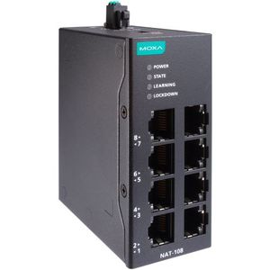 Router Seguro Moxa NAT-108, Dispositivo de Red Industrial Ethernet de 8 Puertos - Product Image 1