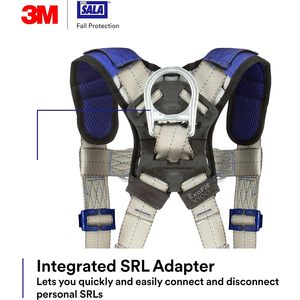 เสื้อกั๊กนิรภัย DBI-Sala ExoFit X100 สำหรับปีนเขา ป้องกันการตก ได้มาตรฐาน OSHA, ANSI พร้อมห่วงรูปตัว D ด้านหน้าและด้านหลัง สายรัดขาแบบลิ้นหัวเข็มขัด - Product Image 4