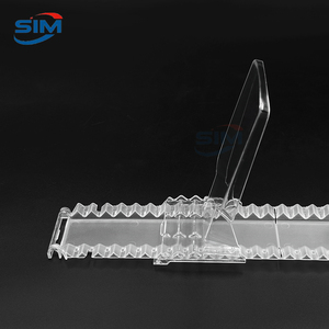Diviseur en plastique transparent de poussoir d'étagère de supermarché pour la nourriture automatique poussant le dispositif manuel d'entreposage - Product Image 3