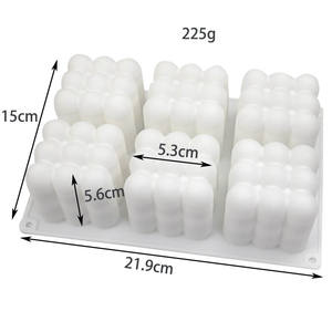 Vente en gros P1240 6 cavités 3D magique carré nuage moule en silicone grand cube à <span class=keywords><strong>bulles</strong></span> <span class=keywords><strong>savon</strong></span> cire fondre bougie moule citrouille pour sac de cuisson - Product Image 6