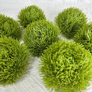 Tête de fleur d'œillet artificiel vert Meng Jie 10 cm, boule pointue, décoration pour la maison, salon, arrangement de bureau - Product Image 2