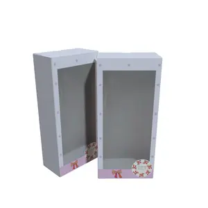 Factory Foldable Cardboard Toy Box Custom Doll Box Packaging with PVC Window Kids Toy Doll Gift Box