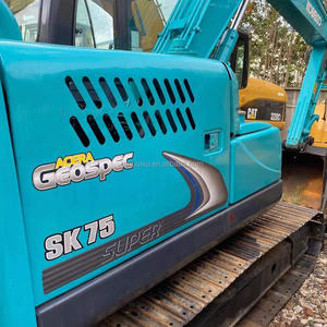 Kobelco มือสอง SK75รถขุดขนาดเล็ก7400กก. เครื่องยนต์74HP & กระปุกเกียร์สภาพดีไฮดรอลิกตีนตะขาบสำหรับงานก่อสร้าง - Product Image 3