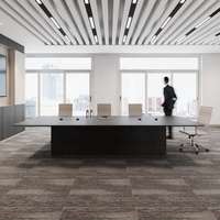 Table de conférence pour bureau à domicile avec design modulaire en bois E0 de luxe et bureau de réunion extensible convertible