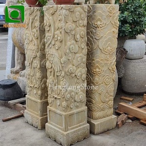 Cột Nhỏ Bằng Đá Cẩm Thạch Phong Cách Cổ Xưa Trung Quốc Điêu Khắc Cột Đá - Product Image 1