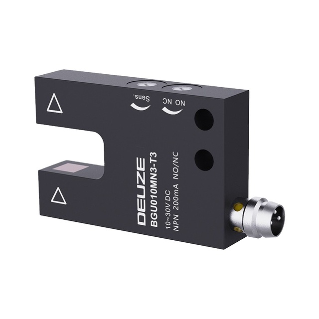 DEUZE BGU011MN3-T3 Detect Distance 10mm IP65 Fork Sensor with Laser Light Beam for Detecting the Smallest Objects or Glass