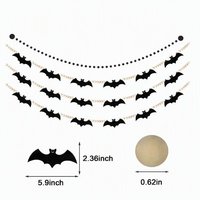 Guirlande de perles en bois et feutre Nicro Factory en gros pour décoration murale intérieure de maison hantée ou fête d'Halloween