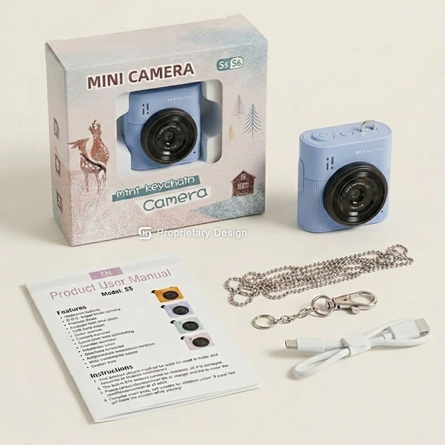 Best 2.5K Mini Camera for Kids 64MP 1.4 Inch IPS Screen 16X Zoom Multilingual Digital Camcorder Creative Birthday Toy Gift