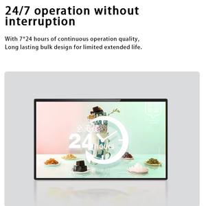 Wandbevestiging 24 inch 1080p capacitief touchscreen POE DC RJ45 RFID frontcamera Android tablet pc Rockchip quad-core commerciële advertenties - Product Image 3