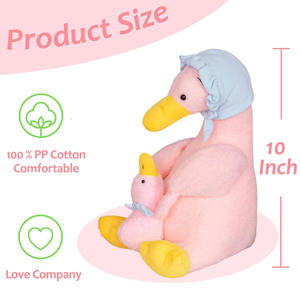 7712 coccolone carino cappello di peluche <span class=keywords><strong>rosa</strong></span> mamma anatra peluche giocattoli con regali di compleanno per bambini per bambini - Product Image 3