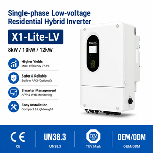 Onduleur Solaire Hybride <span class=keywords><strong>12kW</strong></span> Monophasé 10kW 8kW <span class=keywords><strong>SolaX</strong></span> X1 IP65 Basse Tension 3 MPPTs Générateur Parallèle Onduleur de Stockage d'Énergie - Product Image 1