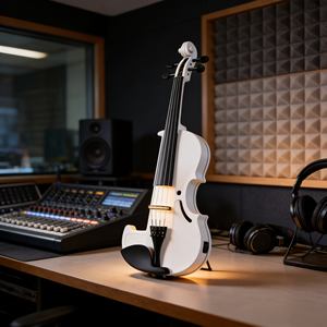 <span class=keywords><strong>Violon</strong></span> 4/4 professionnel électrique avec micro - Haute qualité pour adultes, concerts et performances professionnelles - Product Image 2
