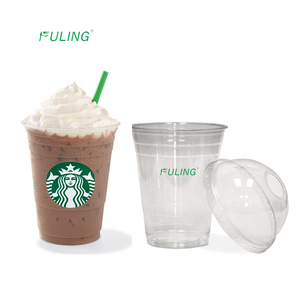 Printing logo personalizado copos descartveis biodegradable plastic cup compostable cold drinks 500ml disposable cups