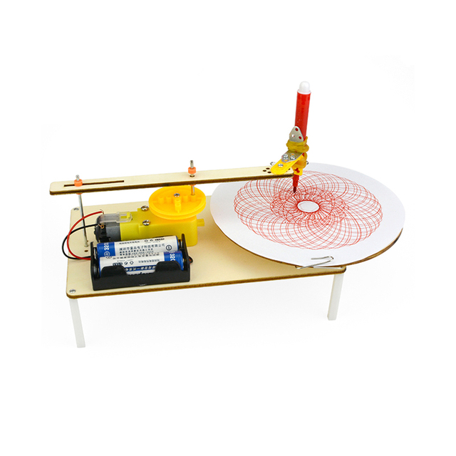 Hot Selling DIY Plotter Model Wooden Drawing Toy Montessori Educational Toys Diy Science Kit