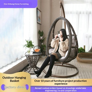 Fauteuil suspendu individuel pour balcon extérieur, chaise de jardin, balançoire intérieure type nid d'oiseau, mobilier d'extérieur avec accoudoirs - Product Image 6