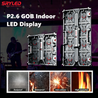P2.6 4500x2500mm 移动式 GOB LED 视频墙室内学校体育馆美国体育新闻LED显示屏适用于校园体育场活动