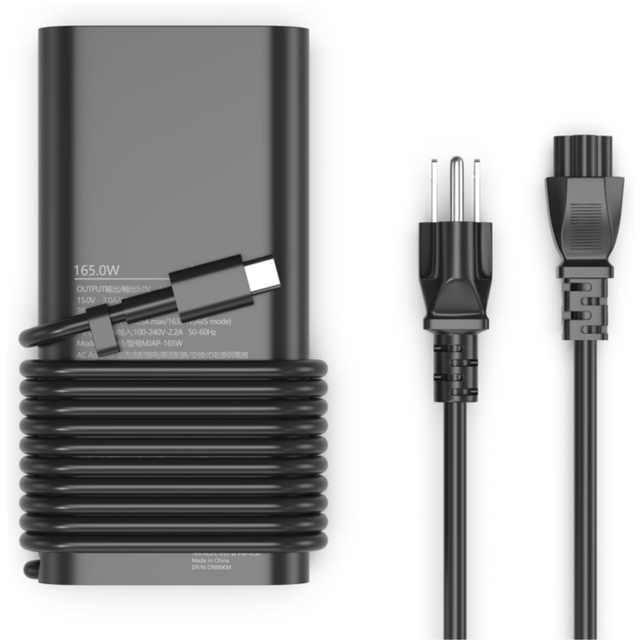 New 165W Gan USB C Charger for Dell Precision 5690 5680 3580 Latitude 7340 5540 5440 Laptop DA165PM210 LA165PM210 HA165PM210