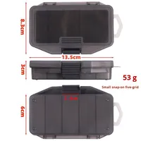 Nouvelle Arrivée Boîtes de Rangement Rigides en Plastique à Cinq Compartiments Multi-Fonctions pour Appâts et Paillettes de Pêche en Lac, Rivière et Courant d'Eau