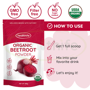 Healthife Bulk EU & USDA Polvo de remolacha roja liofilizada FD Polvo de raíz de remolacha orgánica - Product Image 3