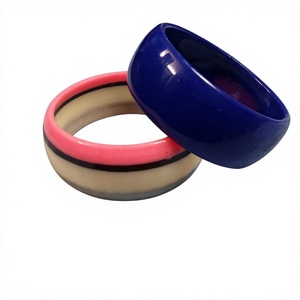 Nuevo Brazalete de Resina Personalizado con Diseño de Ángel Impreso en 3D, en Capas Azul, Rosa, Blanco y Gris, para Mujeres Indias, Joyería al por Mayor - Product Image 4