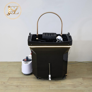 Lavabo Portátil Moderno para Salón de Belleza con Ciclo de Agua Automático, para Lavado de Cabello y Masajes, Fregadero Móvil para Champú - Product Image 1