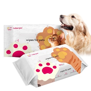 Lingettes humides pour animaux de compagnie en gros, lingettes nettoyantes et désodorisantes naturelles pour chats et chiens - Product Image 1