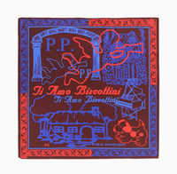 Bandana carrée en satin imprimé floral personnalisé en gros pour décorations de mariage et de fête avec logo personnalisé