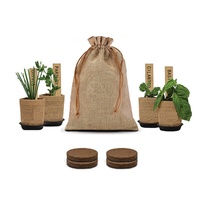 Kit Pemula Bonsai Dalam Ruangan - Pot Bunga Biodegradable Ramah Lingkungan Warna Khaki dengan Sistem Penyiraman Otomatis Desain Modern Persegi untuk Penggunaan di Rumah dan Taman